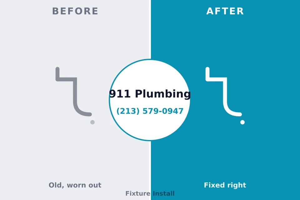 Before and after: plumbing repair Somerville, NJ